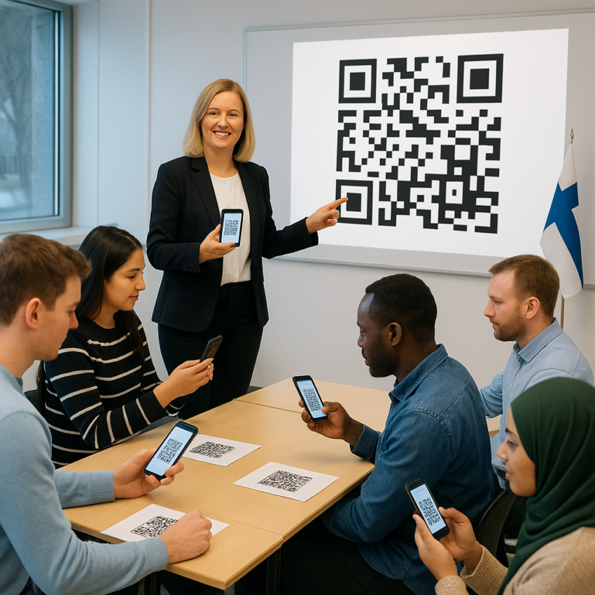 Teksti-QR-koodit tehokkaina välineinä ammatillisessa koulutuksessa ja verkostoissa
